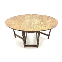 20th century medium oak drop leaf gateleg table