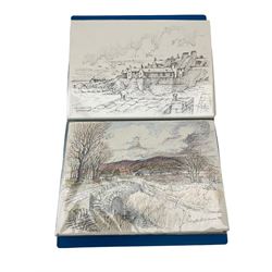 John Brunton Wilson (Yorkshire 20th century): Yorkshire Dales Views, collection of approximately 30 unframed watercolours, max 21cm x 29cm, together with another framed example 19cm x 24cm (qty)