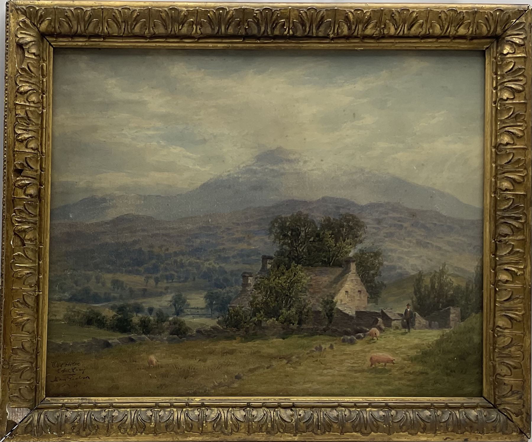 John Pearson (British ?-1921): 'Old Hotel Capel Curig', watercolour signed and titled 39cm x 49cm
Provenance: exh. Huddersfield Art Gallery 1973, label verso. Pearson who lived at Moldgreen was a founder member and past president of the Huddersfield Art Society 