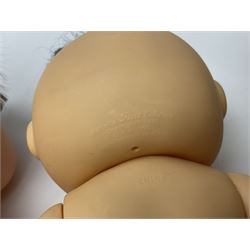 Plush covered soft toy of a swimming duck with squeeze type musical action L17cm; and collection of ten Cabbage Patch type dolls by various makers including Mattel, Hasbro, Appalachian Artworks, Migliorati etc