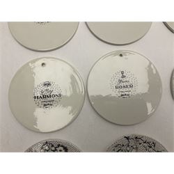 Bjorn Wiinblad for Nymolle Denmark set of twelve calendar wall plaques, D15cm