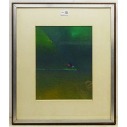 David Blackburn (British 1939-2016): 'Evening', pastel signed and dated 1970, titled verso 36cm x 28cm
Provenance: with Thomas Agnew & Sons Ltd. London, exh. 100 years of British Drawings and Prints 1971; exh. Yorkshire Art 1950-1970, Grenada Television Manchester 1972, labels verso

