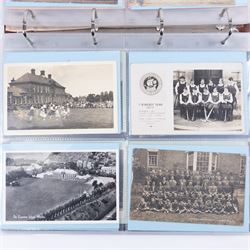 One-hundred and seventy two early 20th century Whitby view postcards, including a detailed collection documenting the destruction of Whitby following the bombardment by the German Fleet in 1914, a selection depicting the construction of the pier extensions, the opening of the new river drawbridge, a re-enactment of the medieval tradition of building the 'Penny Hedge' and the 1932 flooding of the town centre, together with a selection depicting social events at Spa, all housed within a Stanley Gibbons Picture Postcard Album