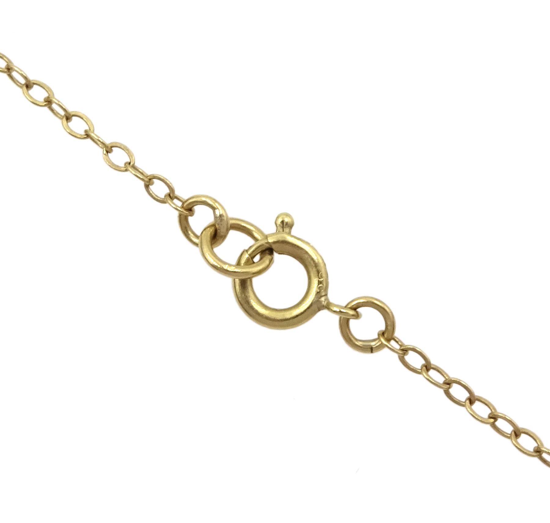 Early 20th century 9ct gold opal pendant, on later gold chain and a pair of matching earrings