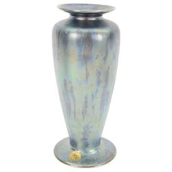 Tony Laverick for ASL ceramics, two vases, decorated in iridescent glaze, with impressed mark beneath largest H23cm 