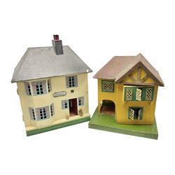Two mid 20th century dolls houses, tallest H55cm