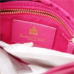Lanvin - ‘Sugar’ Mini Bag, introduced circa 2014 under Alber Elbaz, in fuchsia quilted lambskin, with gold-tone chain and leather shoulder strap and hardware, unused with original dust bag