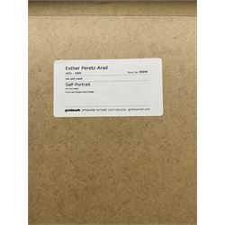 Esther Peretz-Arad (Israeli 1921-2005): Self Portrait, monochrome watercolour unsigned 75cm x 55cm 
Provenance: with the Goldmark Gallery, Uppingham, label verso; from the Peretz-Arad estate