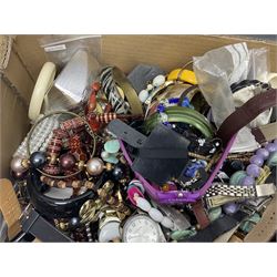 Large collection of mainly costume jewellery with some silver jewellery and watches to include Maurice Lacroix