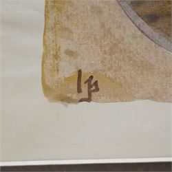 Ivan Peries (Sri Lankan - Columbo '43 Group): Seated Man, watercolour on paper signed with initials and dated '82, 29cm x 19cm (unframed)
Notes: Ivan Peries was a founding member of the '43 group, a 20th century modern art group in Columbo (previously British Ceylon) in the mid-20th century. This and the following work (Lot 6501) were part of a large series of similar works produced by Peries and begun in 1982, they are all dated '82 regardless of the production date in order to preserve continuity. The V&A museum contains three very similar works part of this series.
Provenance: The vendor was a very close friend of the artist and his family. These works were acquired from the wife of the artist - Veronica Peries, during the time she lived at Southend on Sea - UK. 