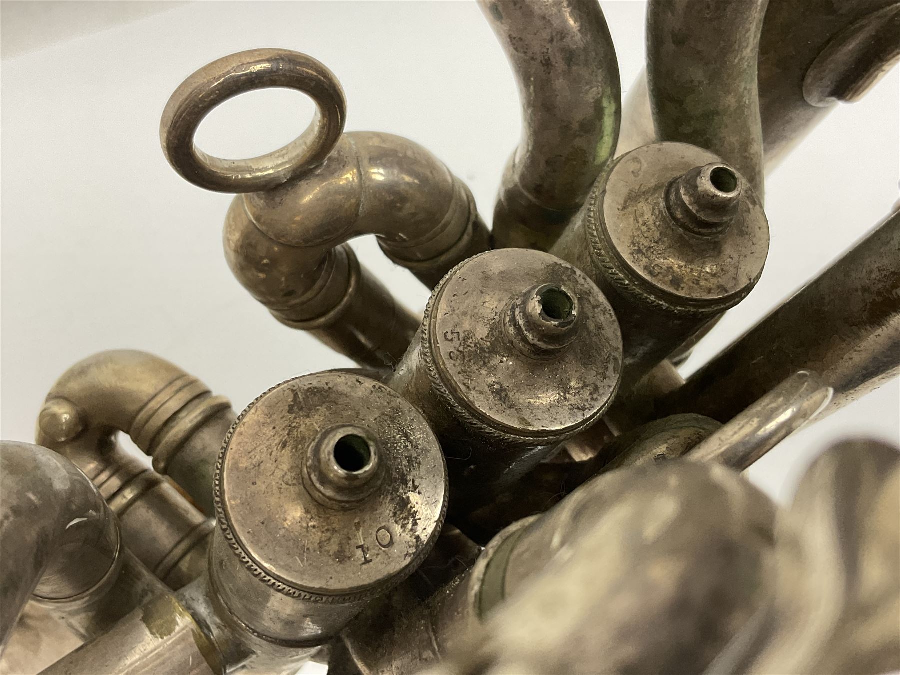 Boosey & Co Class A silver plated four-valve euphonium, serial no.117918 L62cm; in carrying case