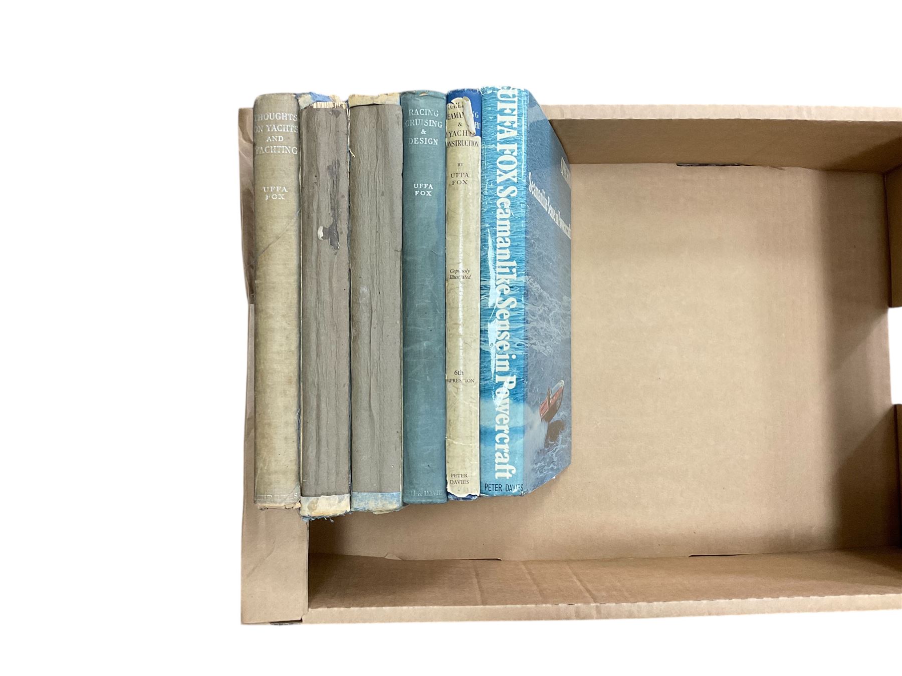 Uffa Fox books, including Racing and Cruising, Thoughts on Yachts and Yachting etc  