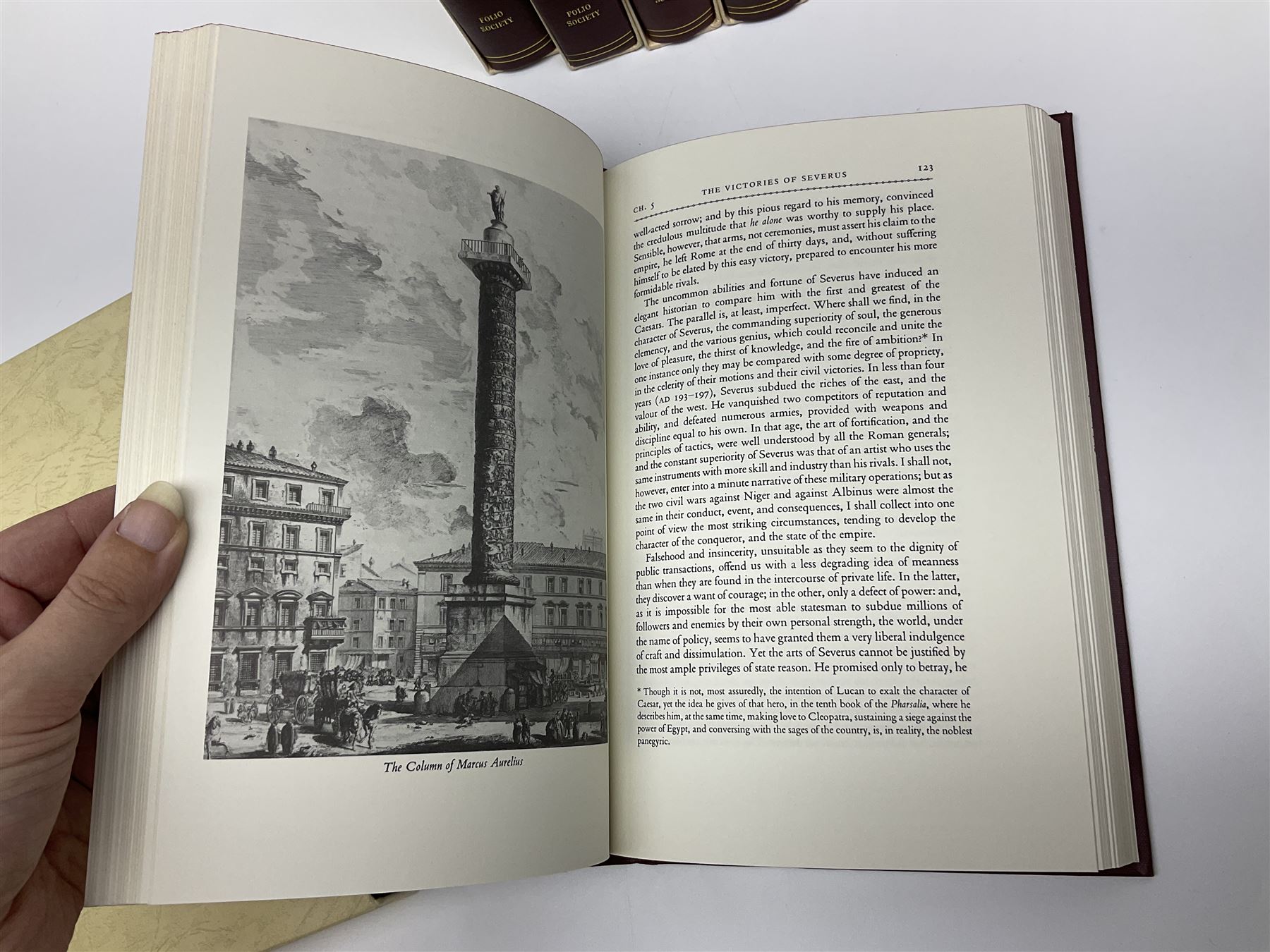 Folio Society - eighteen volumes including The History of the Decline and Fall of the Roman Empire, eight volumes, The History of England, five volumes etc, all with slip covers 