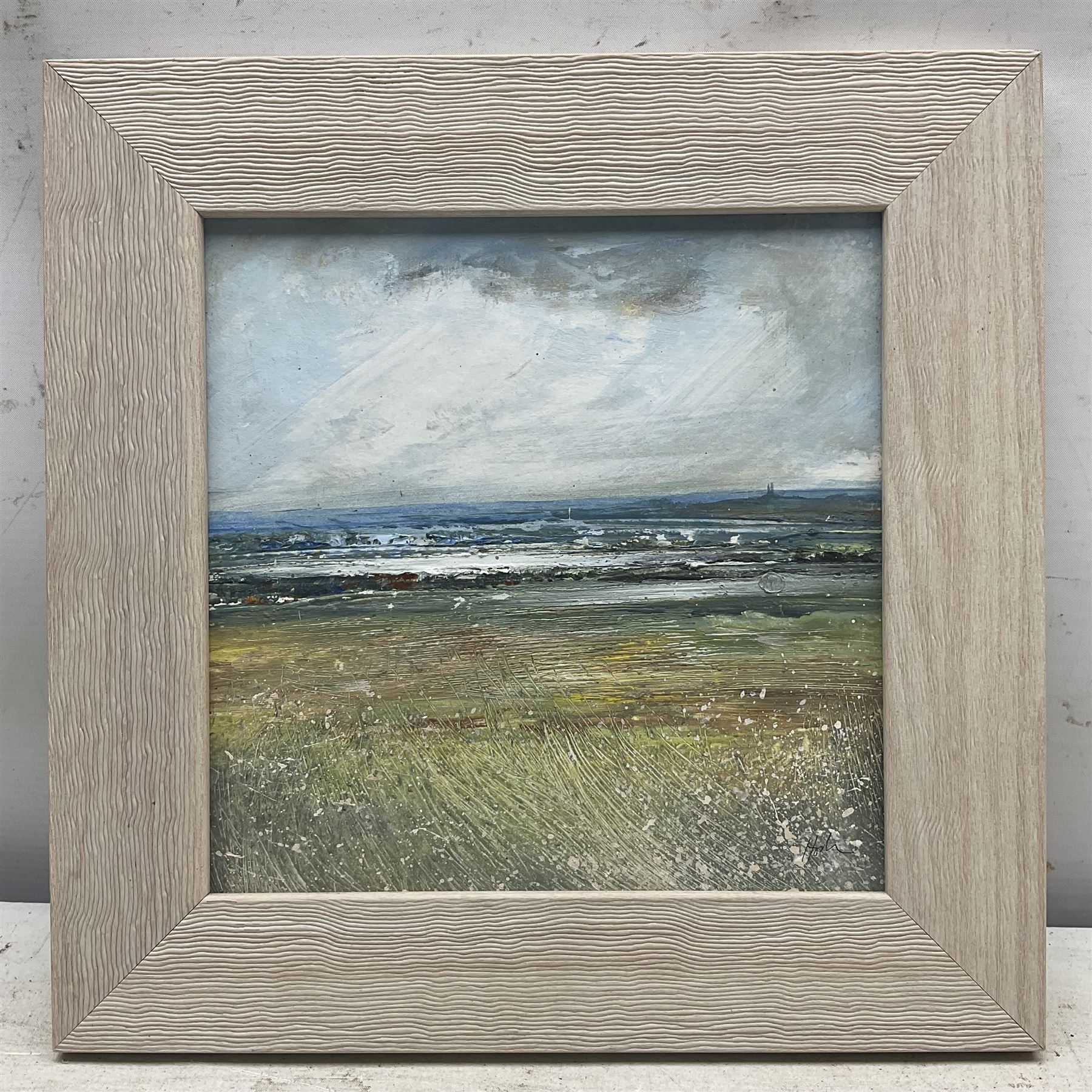 Peter Hodson (British Contemporary): Coastal Scenes, three oils on board signed max 25cm x 25cm (3)