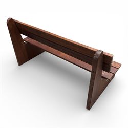 Children's wooden garden bench