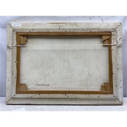 Gwen Howard (British 20th Century): North Landing and Thornwick Bay - Flamborough, pair oils on canvas signed 39cm x 59cm (2)