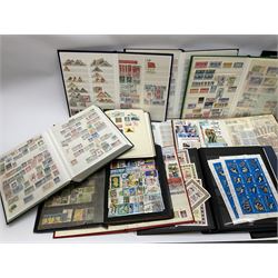 Accumulation of Great British and World stamps including Belgian Congo, United States of America, Czechoslovakia, small number of stamps on covers, Australian stamps etc, in albums/folders, in one box