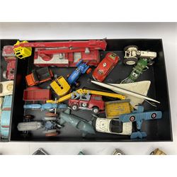 Quantity of unboxed and playworn die-cast models by Dinky, Corgi etc including Chipperfields Circus, emergency vehicles, cars, commercial vehicles etc; and a boxed Nacoral Lamborghini
