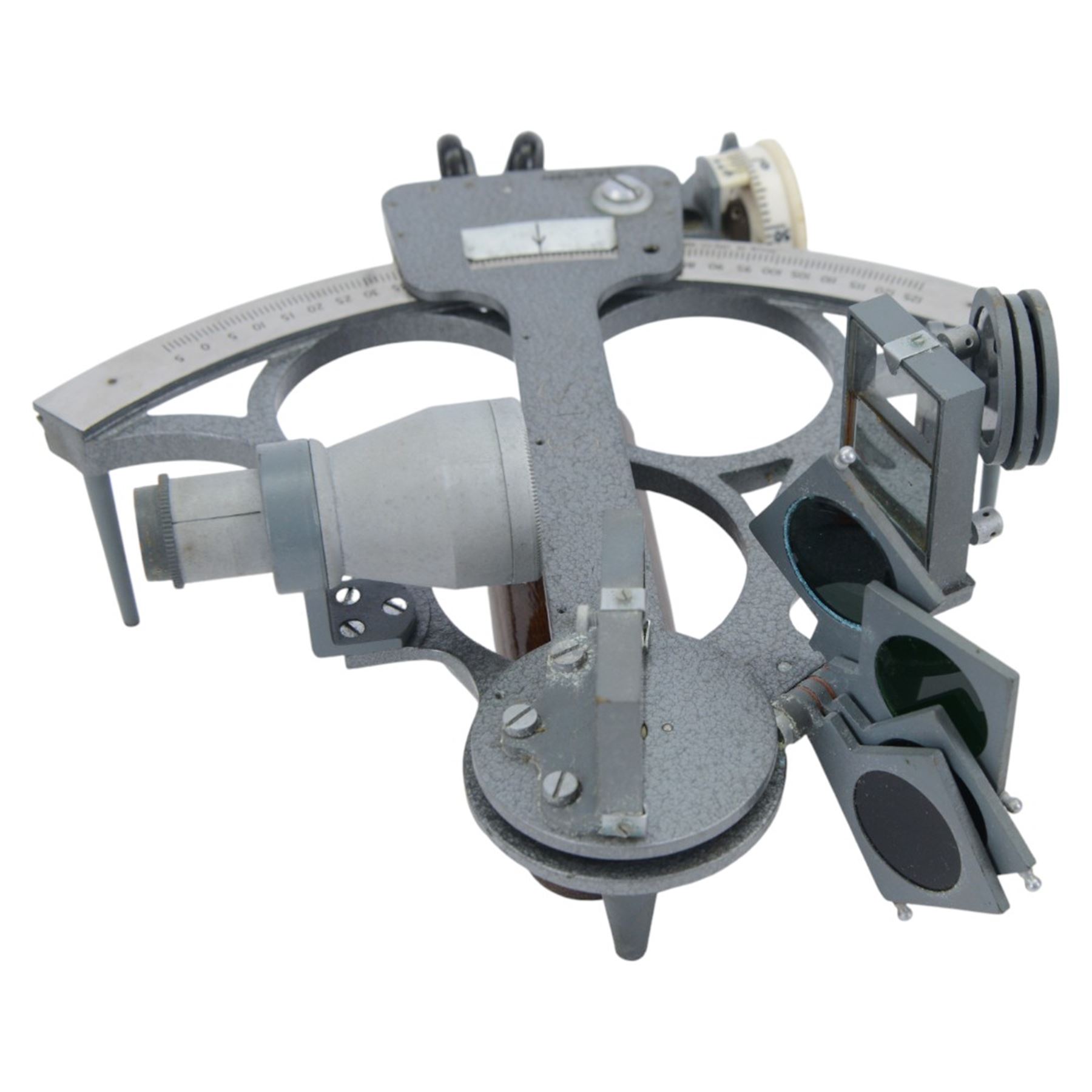 Kelvin Hughes Sextant no. 70584, with calibration note for 1967, in wooden box