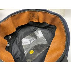 Black painted three colour railway lamp with revolving filters, H29cm; BR Acme Thunderer whistle; three railway peaked caps, two with BR Intercity 125 badge; small album of photographs of railway interest etc