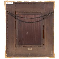 Continental School (20th Century): The Painter of Signs and Dutch Girls, pair overpainted prints on panel indistinctly signed 28cm x 20cm (2)