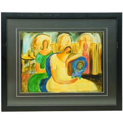 Jacqueline Holland Berkley (British 20th century): 'When We Were Together', limited edition print signed and numbered 373/495, 37cm x 51cm