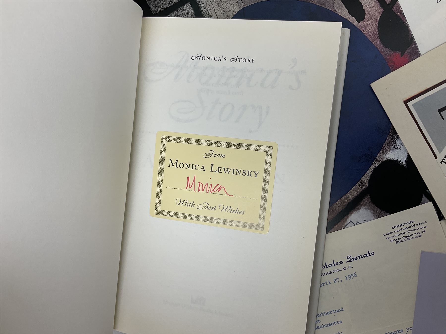 Over five-hundred and fifty autographs and signatures on cards, letters, posters, a book, photographs etc including Jefferson Davis, Lyndon B. Johnson, Orson Welles, Mary Pickford, Mickey Rooney, Peter O'Toole, Julie Andrews, Debbie Reynolds, Diana Dors, Alain Delon, Christiaan Barnard, Monica Lewinsky, Clifford Bax, Dom Mintoff, Pierre Trudeau, Margaret Truman, Marie Stopes, Havelock Ellis, Alfred Piccaver, Elisabeth Schumann, James Doolittle, Will Hays, Jesse Lasky, Billie Whitelaw, Megan Lloyd George, Leni Riefenstahl, Princess Anne & Captain Mark Phillips, Princess Alexandra of Kent & Angus Ogilvy, Prince & Princess Michael of Kent, Laurence Olivier, Leslie Caron, Lillian Hellman, Roddy Doyle, Max Mosley, Charlton Heston, Jerry Lewis, Jeremy Brett, Tallulah Bankhead, Russell Braddon, Marc Chagall, Roy Jenkins, Beatrice Webb, Olave Baden-Powell, Samuel Hoare, Leslie Hore-Belisha, Amelita Galli-Curci, Joan Miro, Tony Blair, Beryl Cook, Giles etc