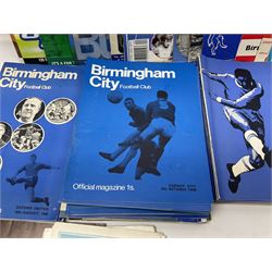 1931 F.A. Cup Final Birmingham City printed silk handkerchief, quantity of Birmingham City football programmes, and Tufty Club silk handkerchief