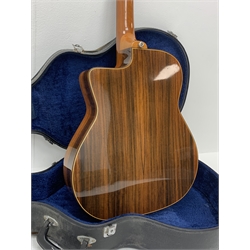 Takeharu MR-302 acoustic guitar by Kiso Suzuki, in carrying case