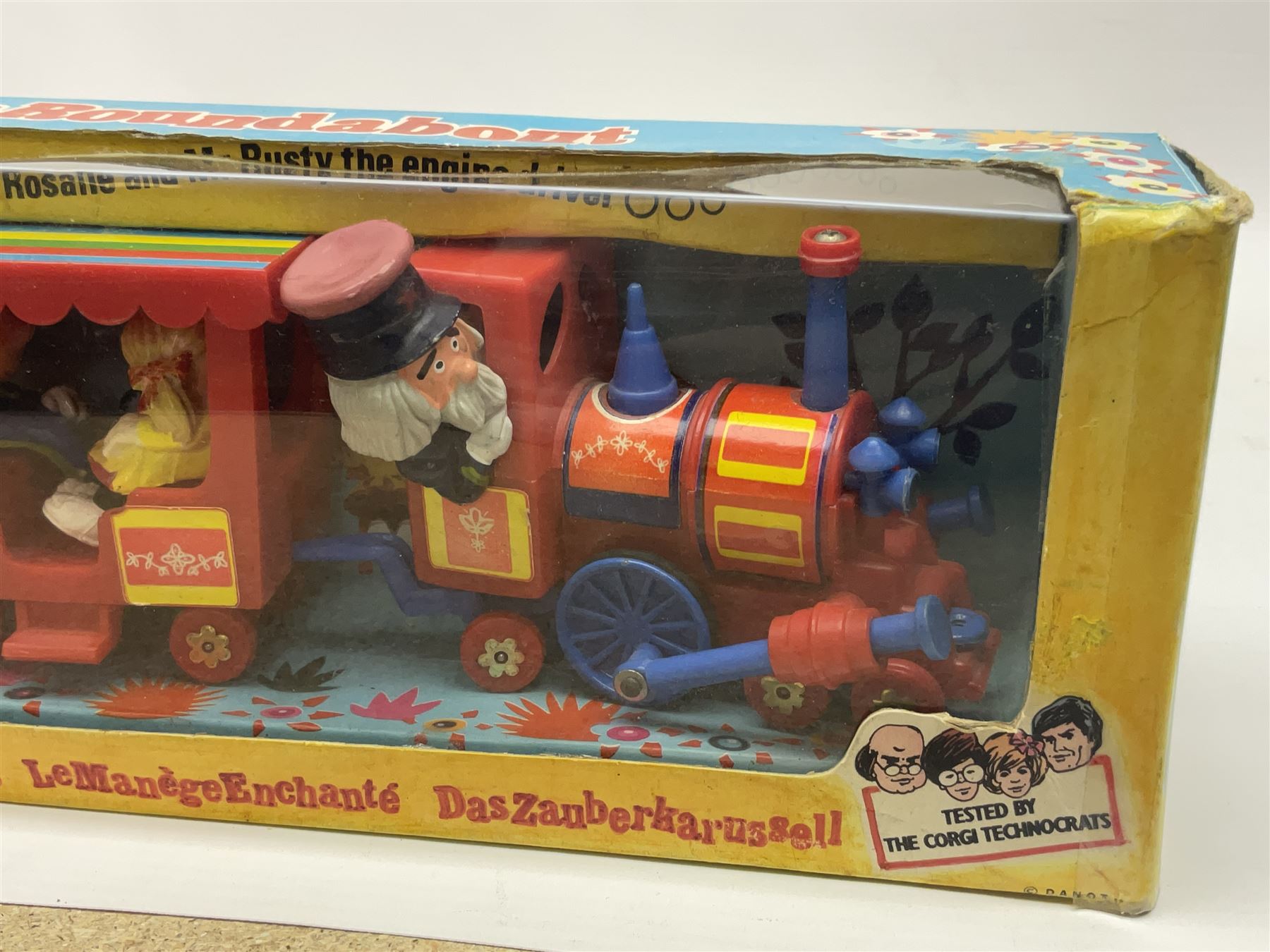 Corgi - The Magic Roundabout train no.851 in original box; with loose Batman, Robin and Lady Penelope figures from Corgi and Dinky vehicles