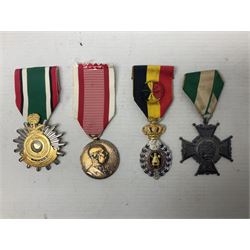 Seven worldwide medals - Austro-Hungarian Kaiser Franz Joseph Jubilee Medal 1848-98; Liberation of Kuwait; Italian War merit Cross 'Vitt Emm III Merito De Guerra'; silver shooting medal 1928-33; two Vietnam medals; and another; all with ribbons (7)