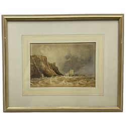 H B Carter (British 1804-1868): 'Approaching Squall', watercolour sketch unsigned, certificate of authenticity verso 17cm x 25cm