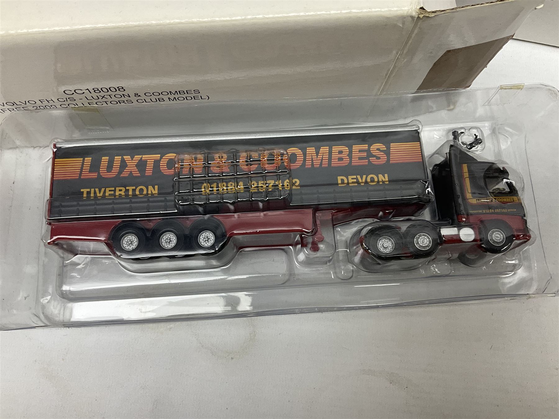 Corgi - nine lorries comprising CC13609 DAF CF Tipper Thomas Armstrong Holdings Ltd; CC12415 Volvo FH Globetrotter Bulk Tipper Hinchcliffe; CC11002 Thames Trader Luton Van Robson's of Carlisle; Hornby Car Transporter; and five Collector's Club Models; all boxed but three Club models in delivery packaging only (9)