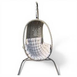 Hartman basket hanging garden chair with cushion and cover