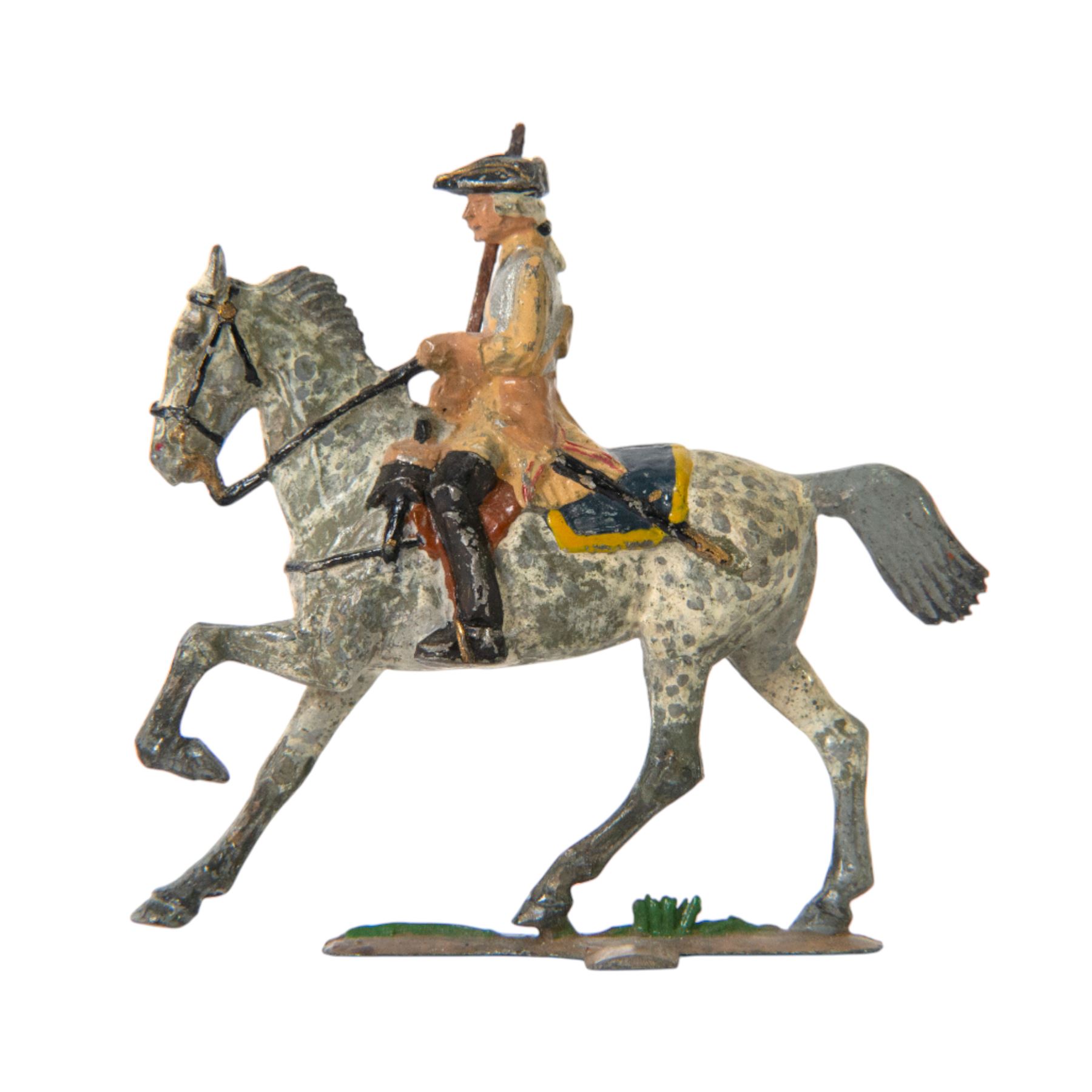 Holger Eriksson; rare hand-painted metal figure, modelled as Royal Swedish horse guards officer 1700, H8cm
