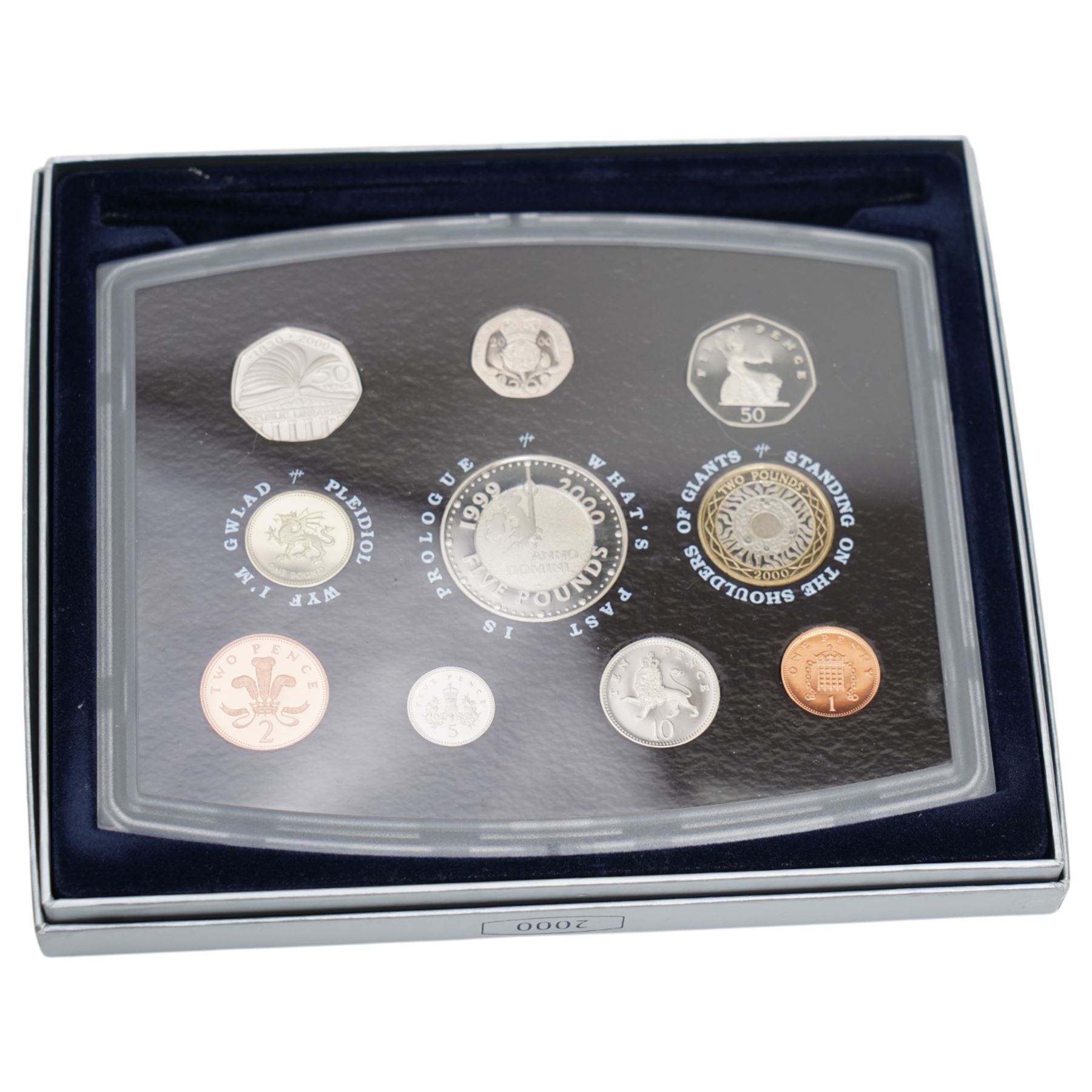 Four The Royal Mint United Kingdom proof coin collections, dated 1994, 1995, 1996, 1997, all cased, and three The Royal Mint United Kingdom proof sets, dated 2000 (2) and 2001, all cased