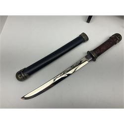 Modern sword set and wall clock