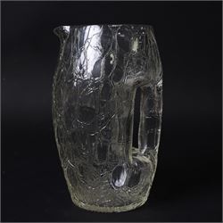 Kolomann Moser (1868-1918) for Loetz, crackle glass jug, circa 1905, H19cm