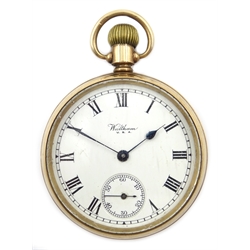  9ct gold cased keyless wind pocket watch by Waltham Chester 1932  