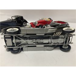 Franklin Mint - five 1:24 scale die-cast precision models comprising 1930 Bugatti Royale Coupe Napoleon, 1933 Duesenberg SJ Twenty Grand, 1935 Mercedes Benz 500K Special Roadster, 1938 Jaguar SS-100, and 1947 Bentley 