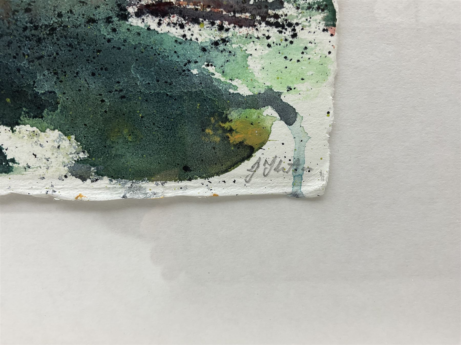 John Thornton (Northern British 1944-): 'Rock Pools - Low Tide', mixed media signed, titled and signed verso 39cm x 39cm