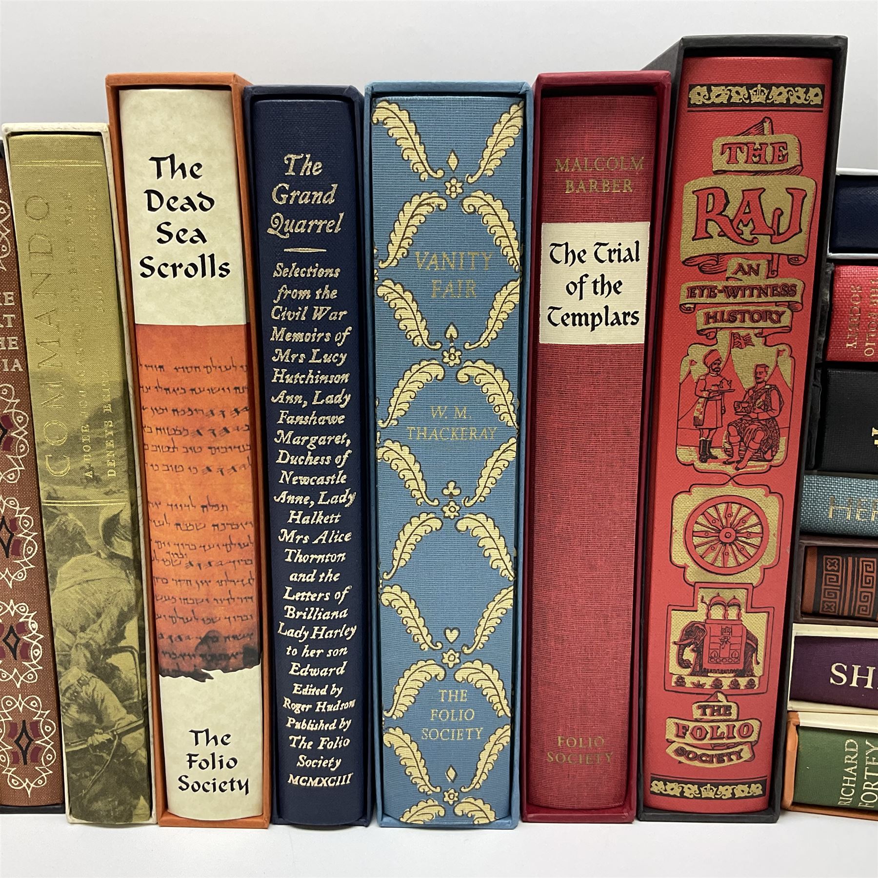Folio Society - nineteen volumes including Life, The Dead Sea Scrolls, The World of the Odysseus, The Trial of the Templars, etc