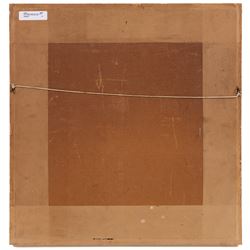 Alfred Heyworth (British 1926-1976): Summer Afternoon - Fishing on the Riverside, watercolour signed 21cm x 21cm 