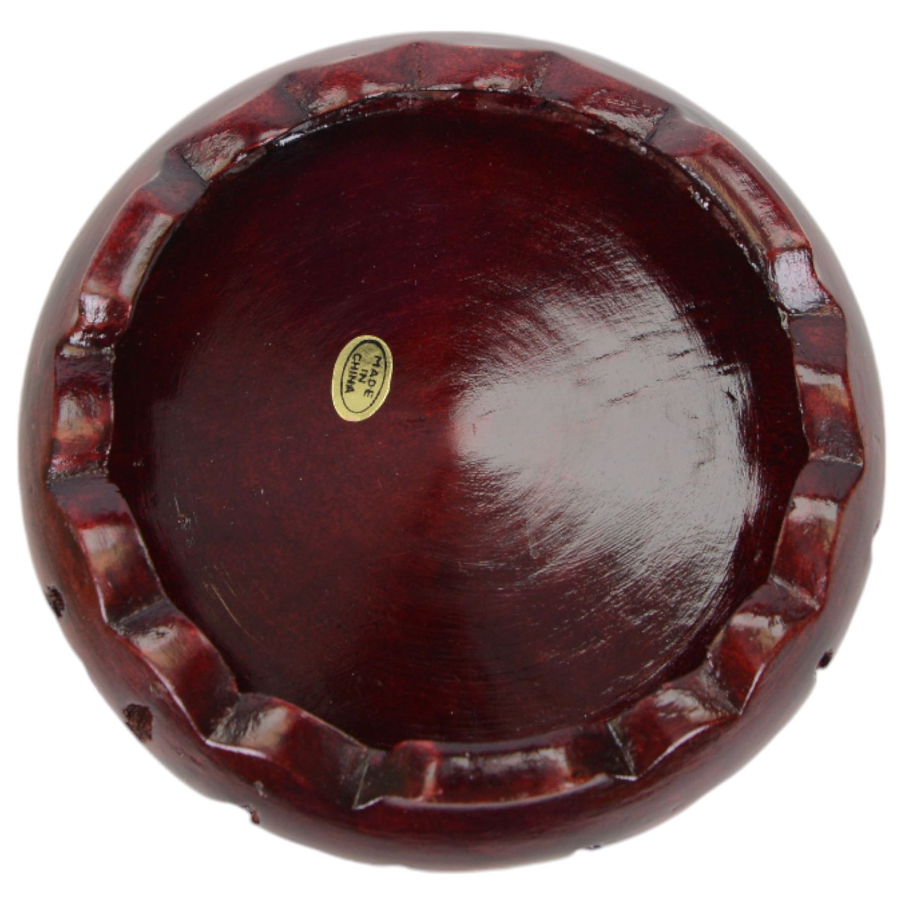 Chinese famille jaune eggshell porcelain bowl, decorated with dragons and foliage, upon hardwood stand, D26cm