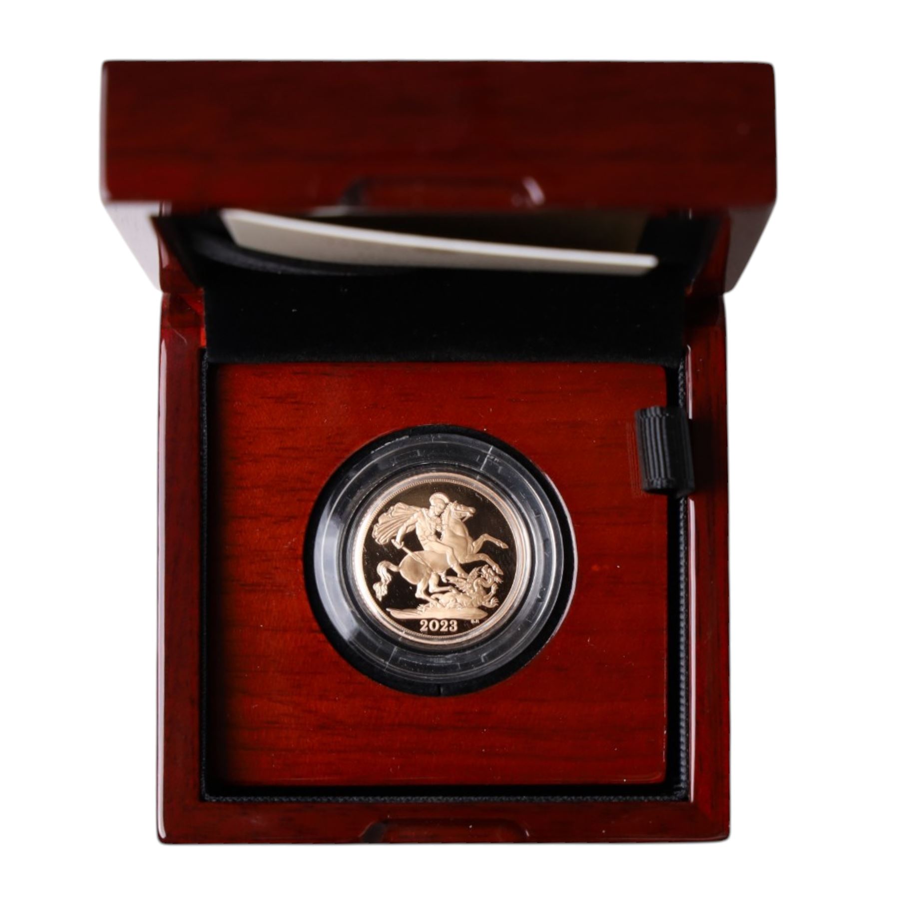 King Charles III 2023 'The Coronation of His Majesty King Charles III' gold proof full sovereign coin, cased and boxed with certificate