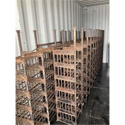 Large heavy metal school shoe racks (9m wide total) - THIS LOT IS TO BE COLLECTED BY APPOINTMENT FROM DUGGLEBY STORAGE, GREAT HILL, EASTFIELD, SCARBOROUGH, YO11 3TX