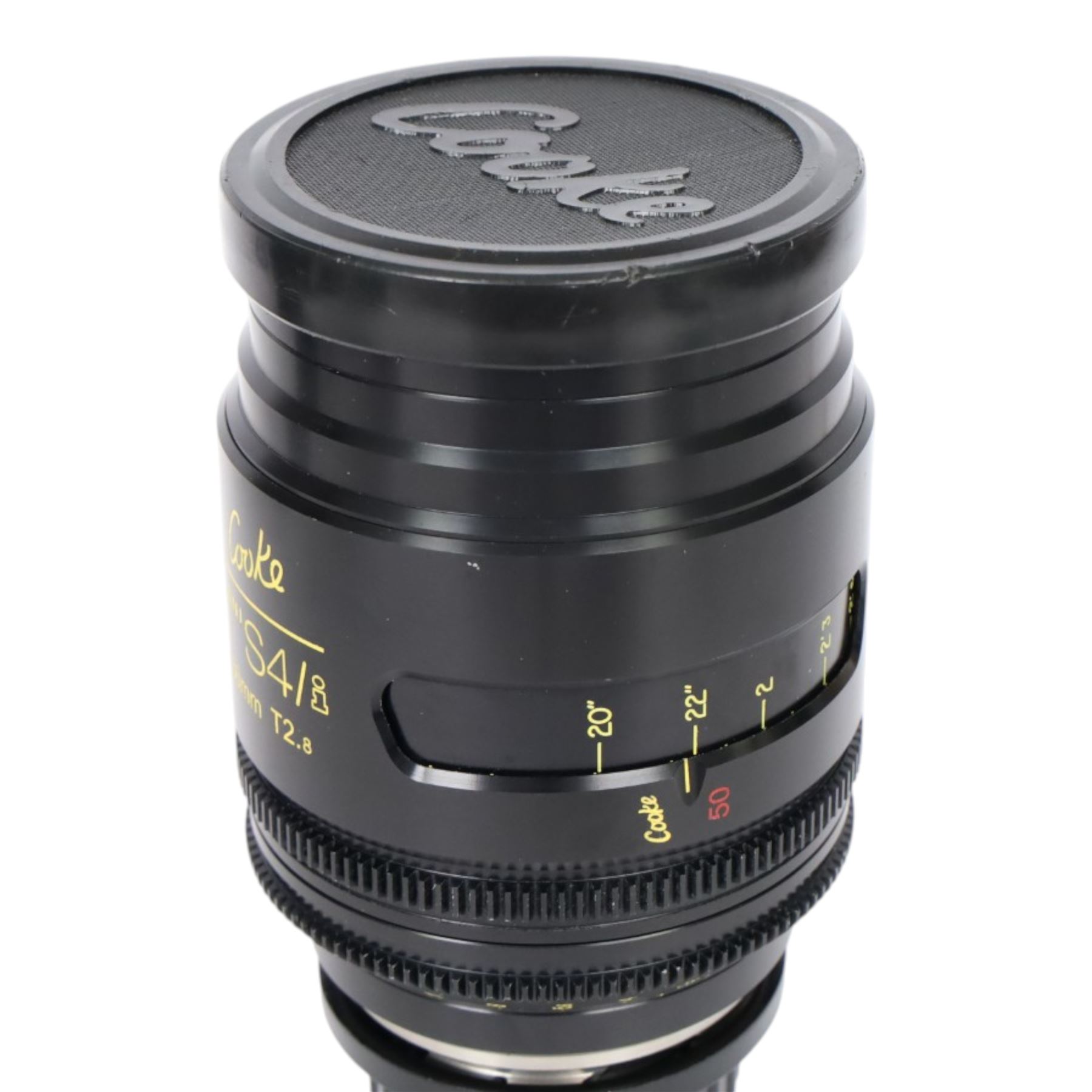 Cooke Mini S4/i 50mm T2.8 prime lens with PL mount, serial no. 8050-0714, with front and back lens caps