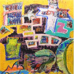 Gillian Ross Kelsey (British 1935-2025): 'Celtic Impressions', acrylic on board, signed an...