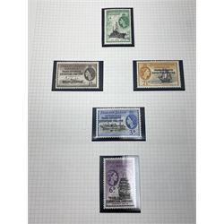 Falkland Islands, King Edward VII and later stamps, including 1904-12 values to one shilling unused, King George V 1912-20 values to five shillings unused etc, housed on pages