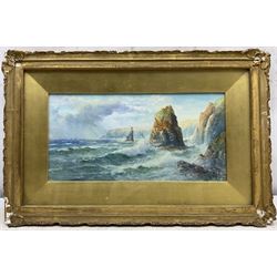 John Clarkson Isaac Uren (British 1845-1932): Seascape, watercolour signed 18cm x 36cm